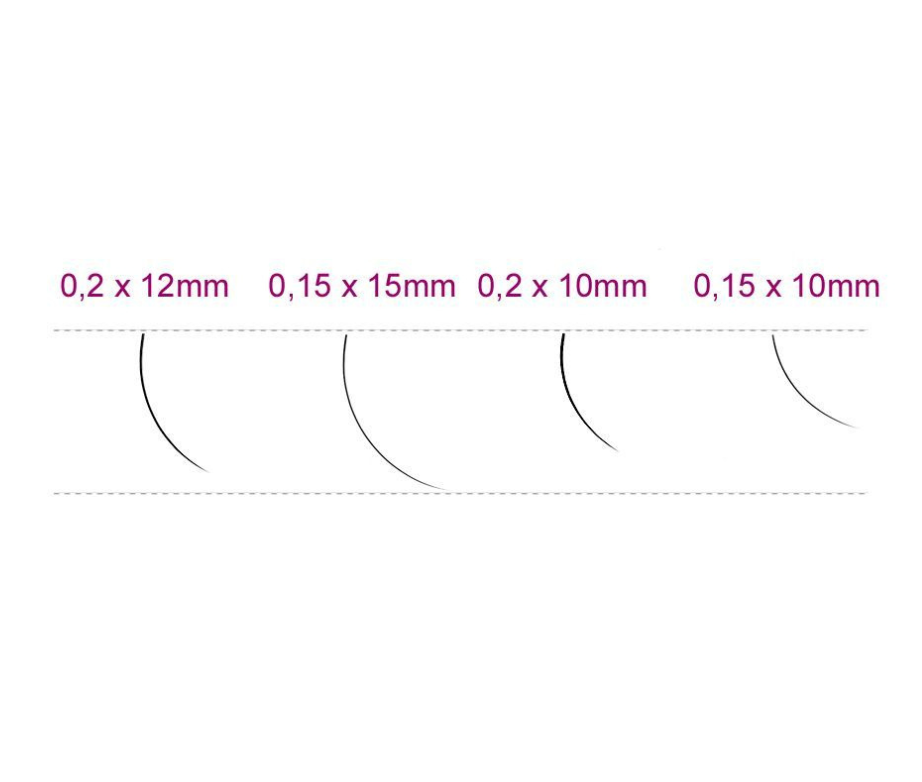 Faux cils pour extensions J - 0,15 mm