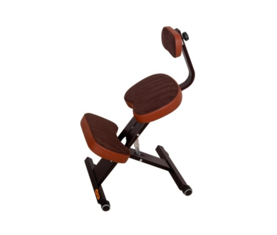Chaise ergonomique assis-genoux avec roulettes et dossier